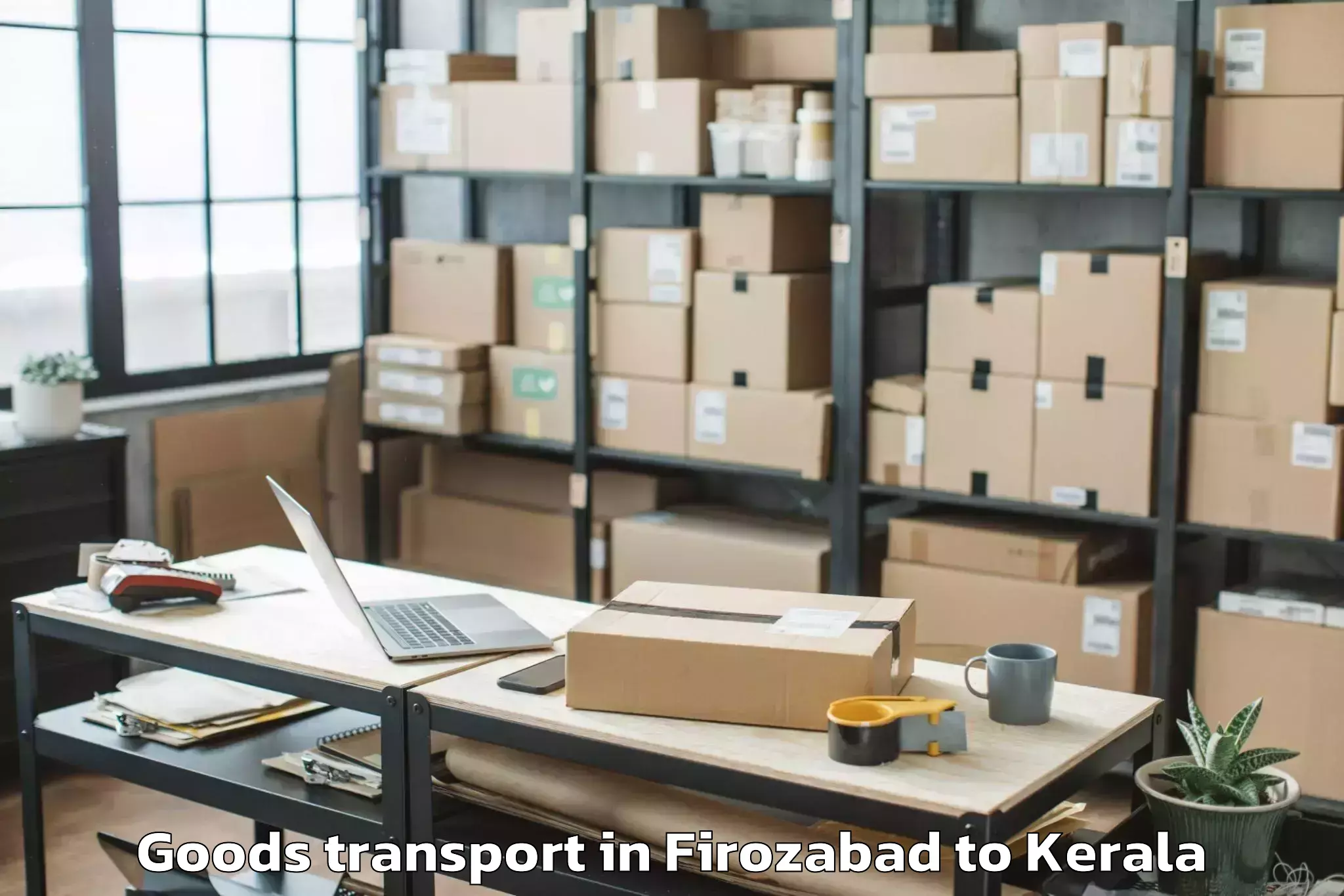 Book Your Firozabad to Cochin Port Trust Goods Transport Today